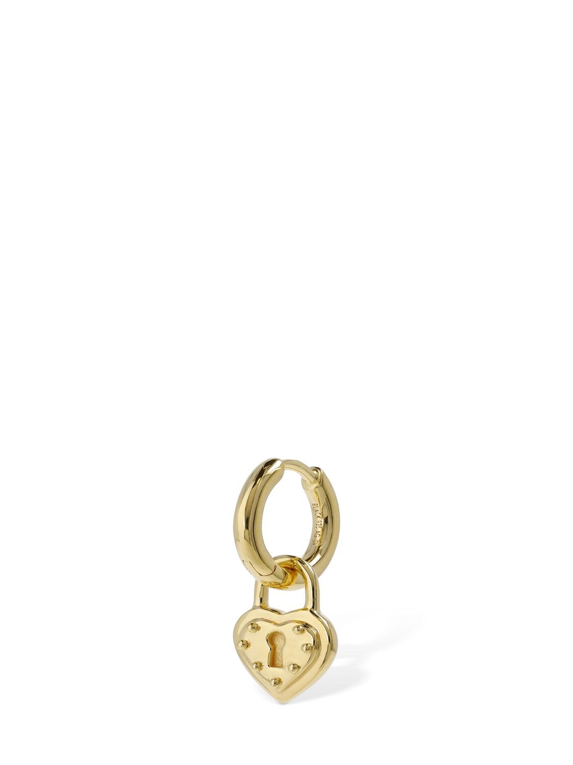 Shop Maria Black Halo Mono Huggie Earring In Gold,multi