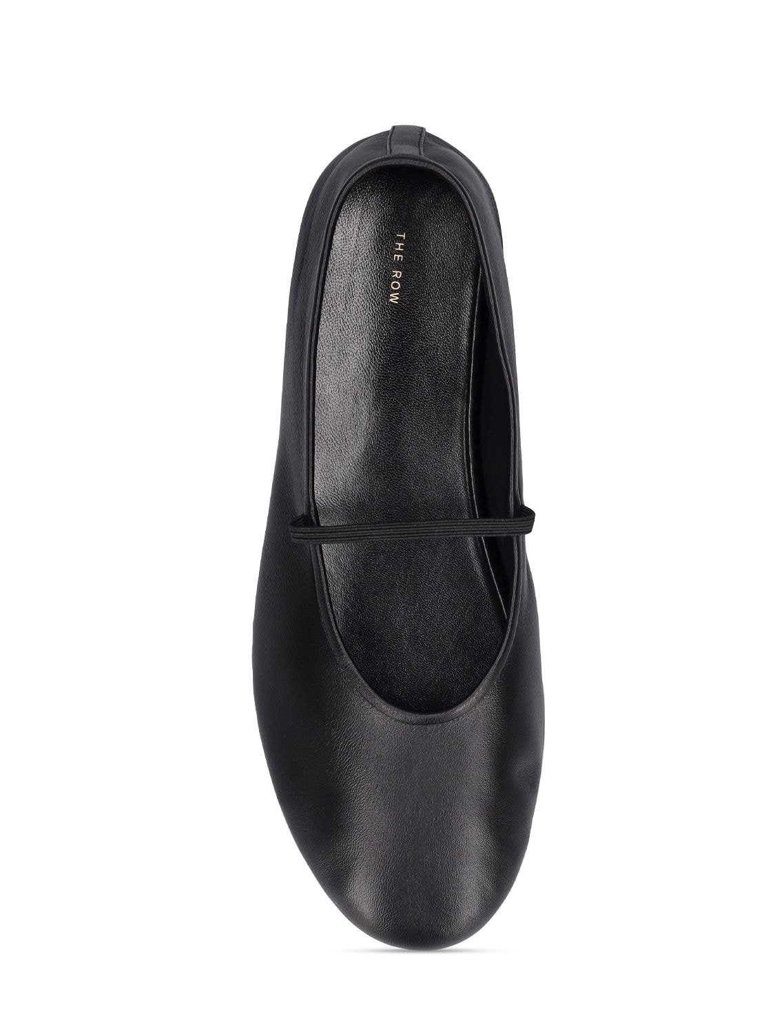 Shop The Row 10mm Elastic Ballet Leather Flats In Black