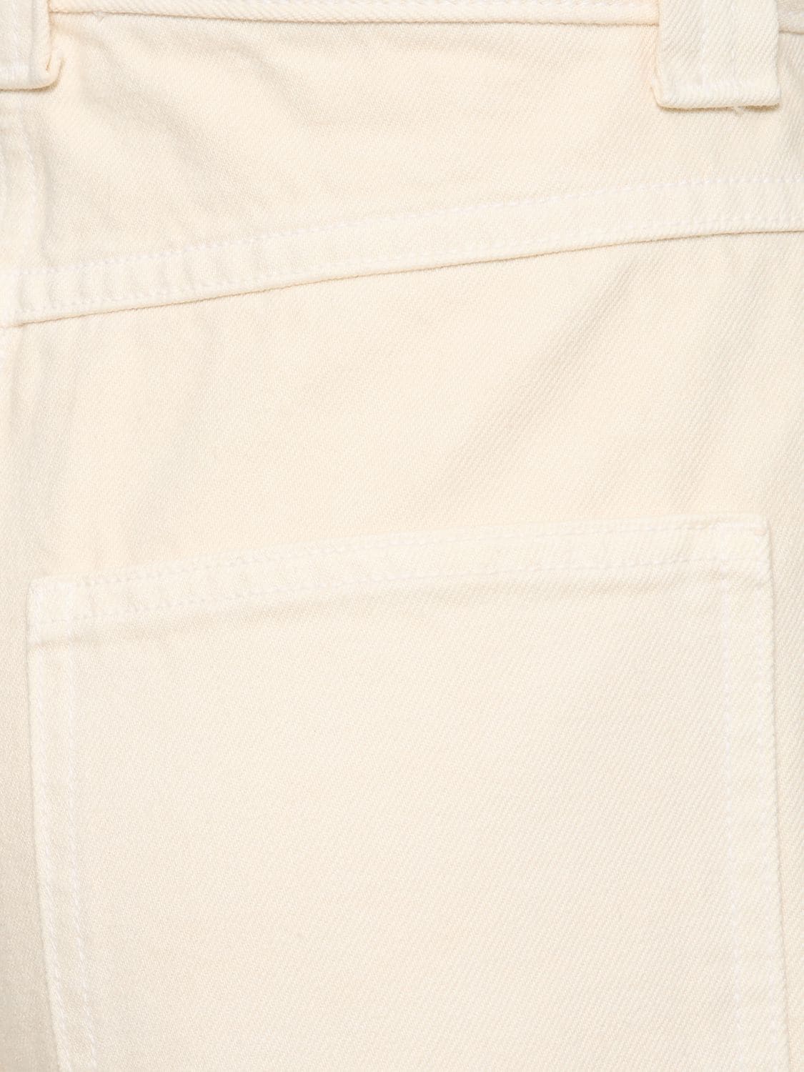 Shop Khaite Hewey High Rise Cotton Jeans In White