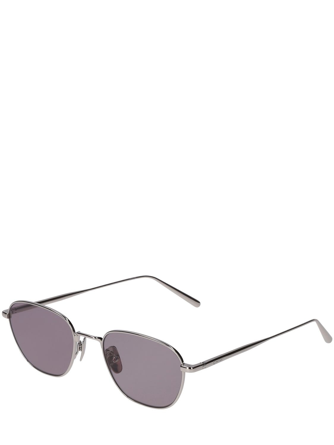 Shop Chimi Polygon Grey Sunglasses In Silver,grey