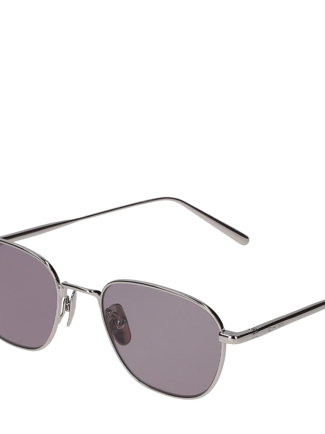 Shop Chimi Polygon Grey Sunglasses In Silver,grey