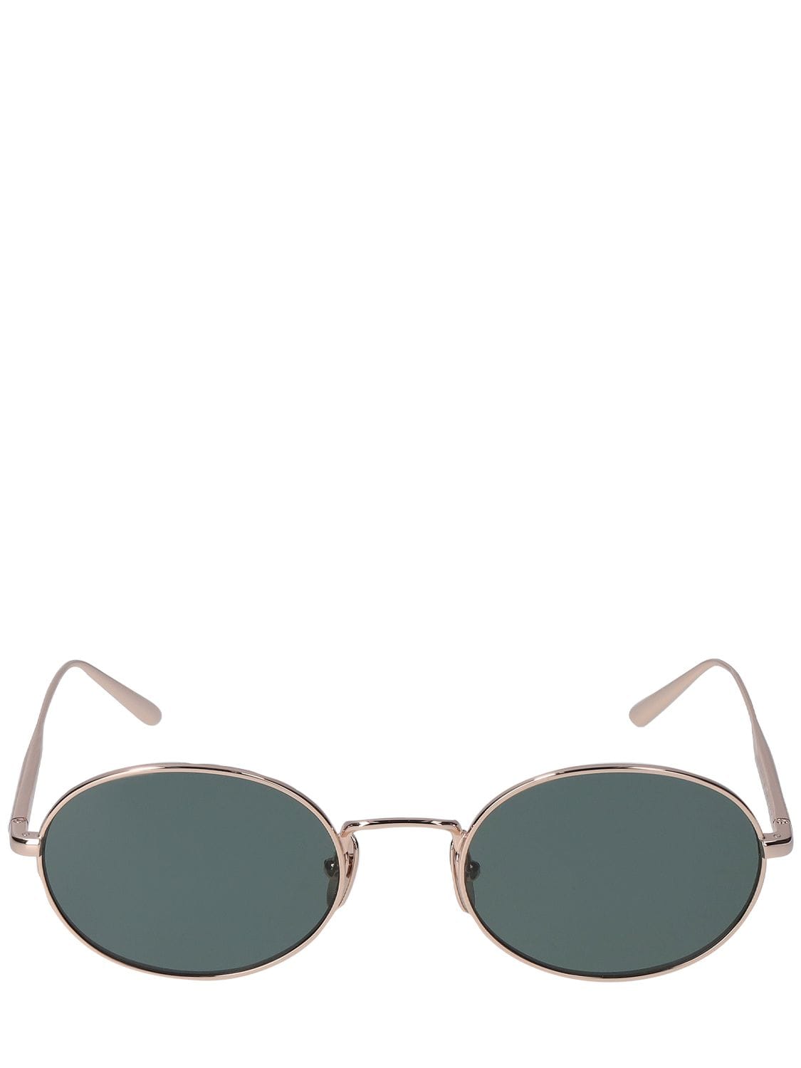 Chimi Oval Green Stainless Steel Sunglasses In Gold,green