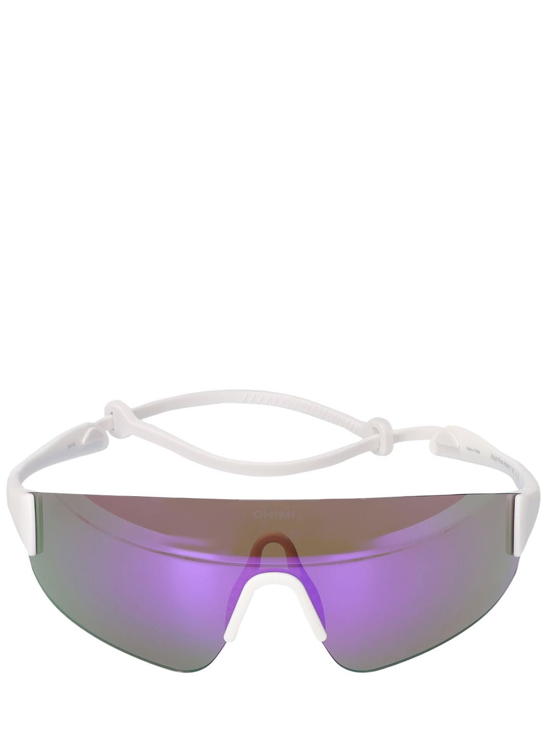 Chimi Pace Imperial Mask Sunglasses In White,purple