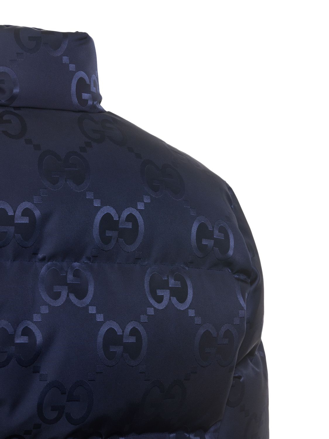 Jumbo GG Puffer Jacket in Blue - Gucci