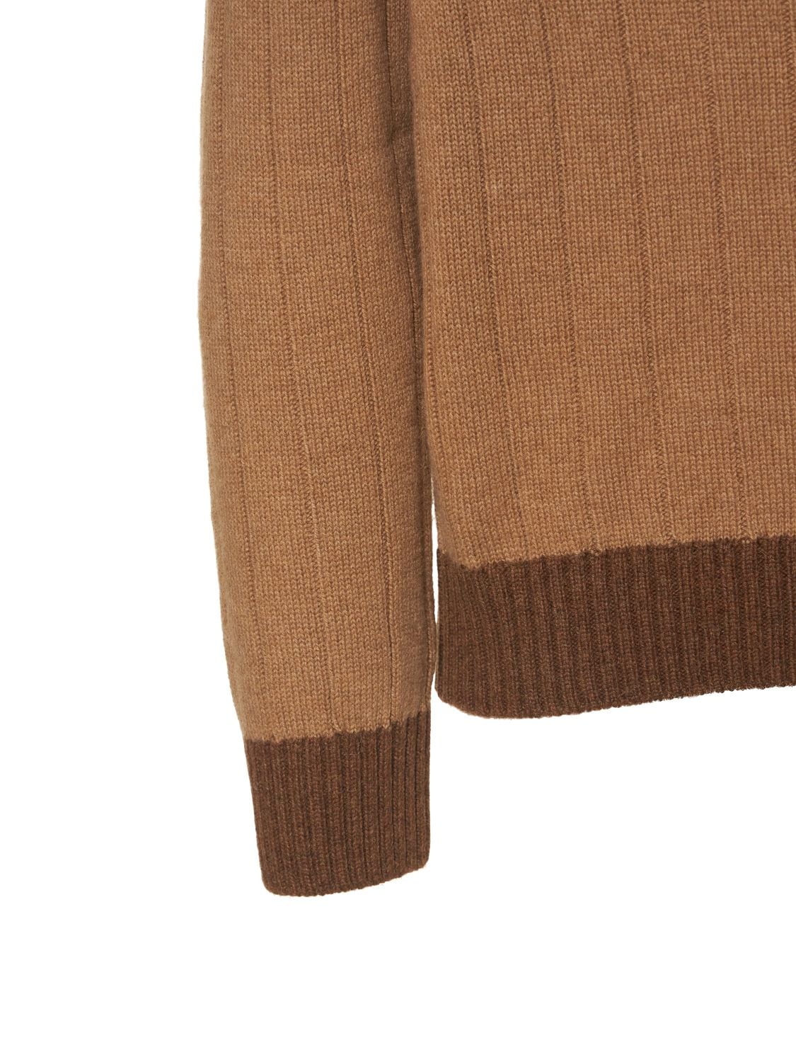 Shop Gucci Rib Knit Camel Sweater In Kamel,braun
