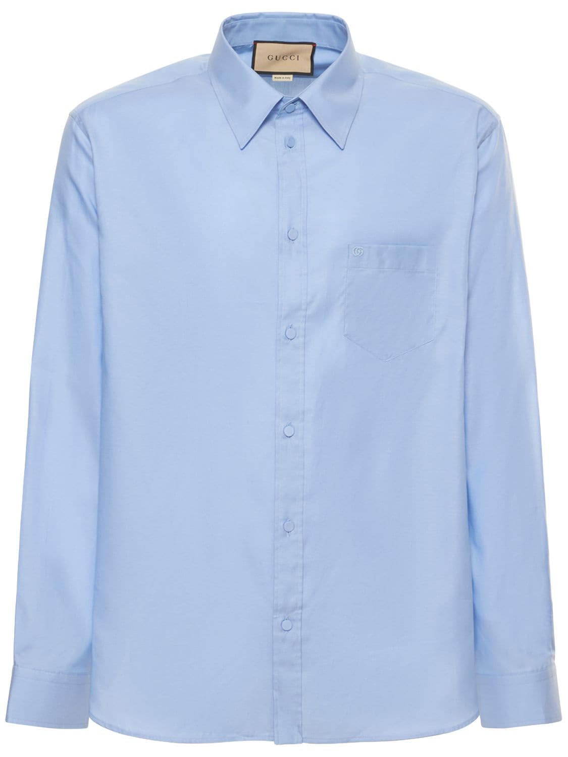 GUCCI: shirt in cotton - Blue  Gucci shirt 747306XWAYM online at