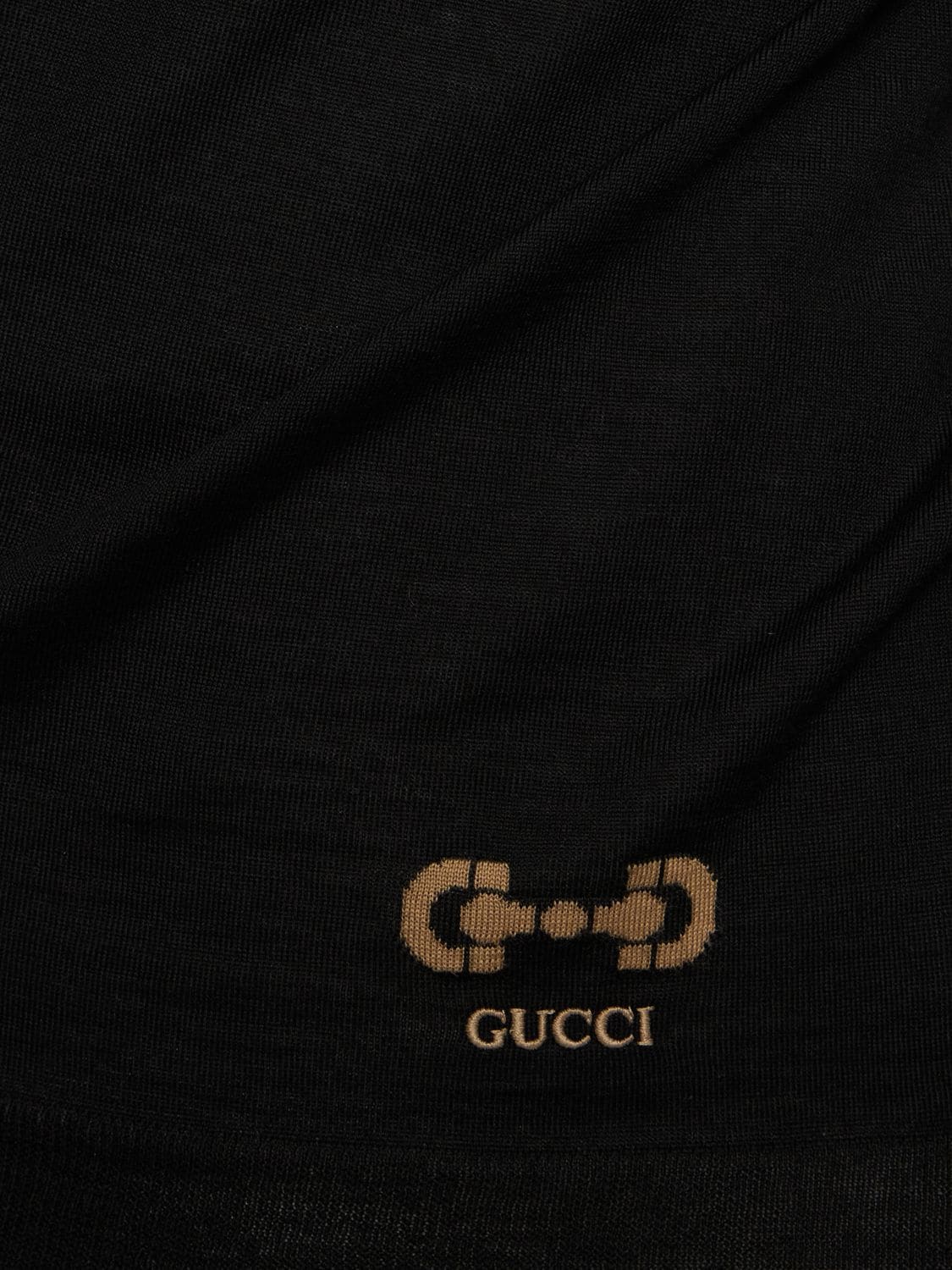 Shop Gucci Wool Knit Sweater In Black