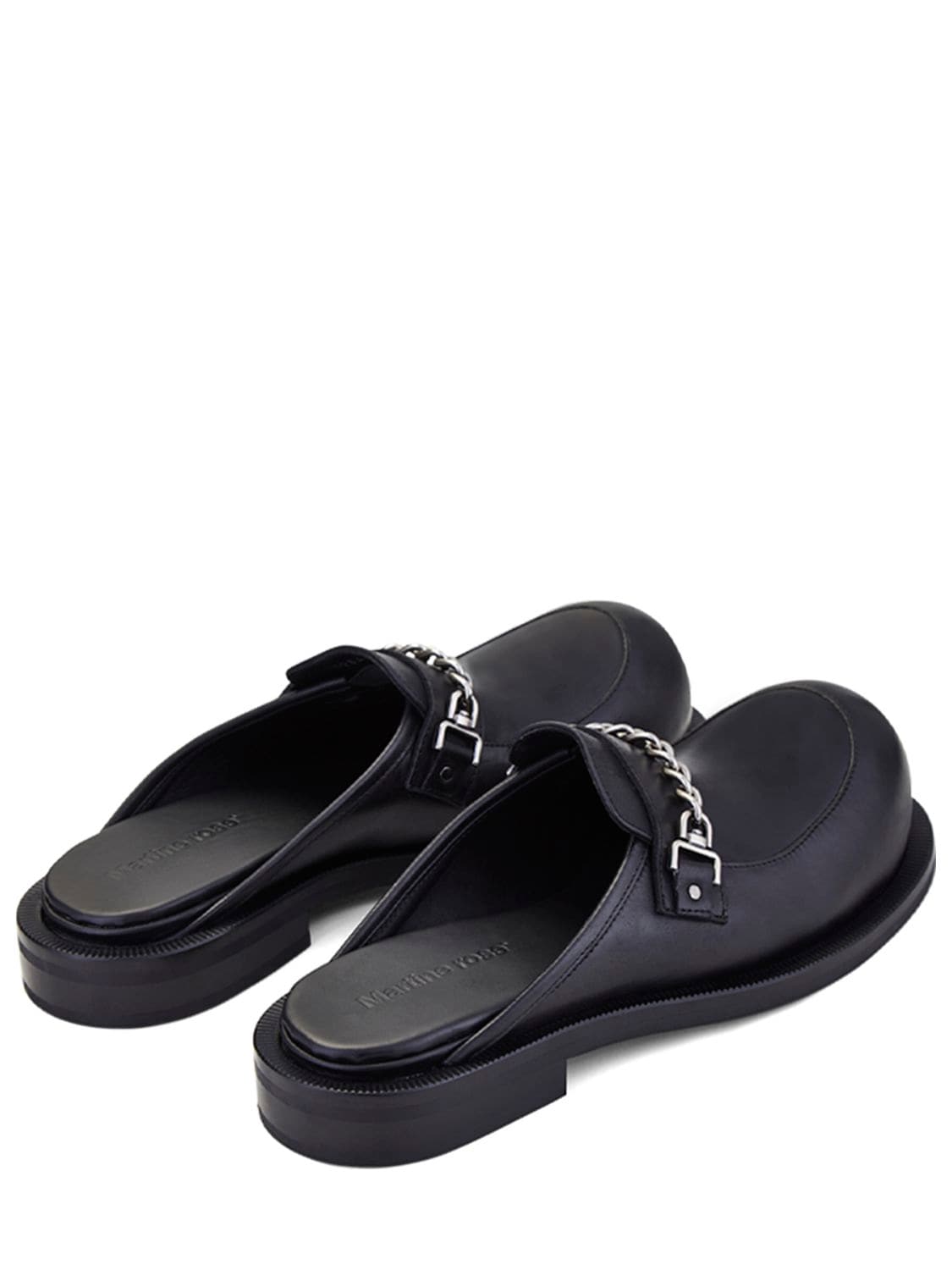 WOMENS BULB TOE MULE IN BLACK