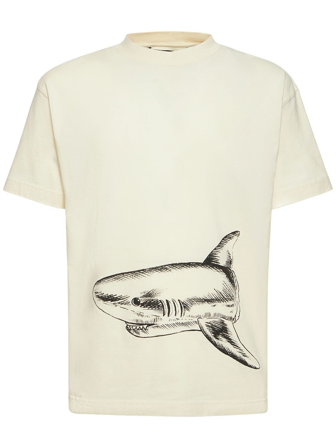Broken Shark Cotton Jersey T-shirt – MEN > CLOTHING > T-SHIRTS