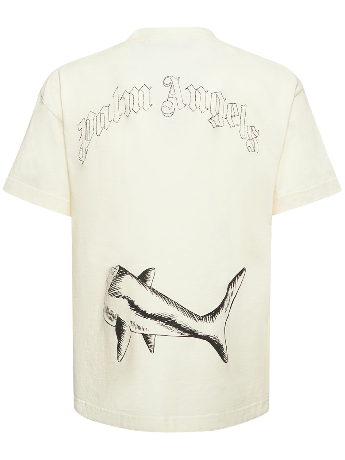 PALM ANGELS Broken Shark Cotton Jersey T-shirt