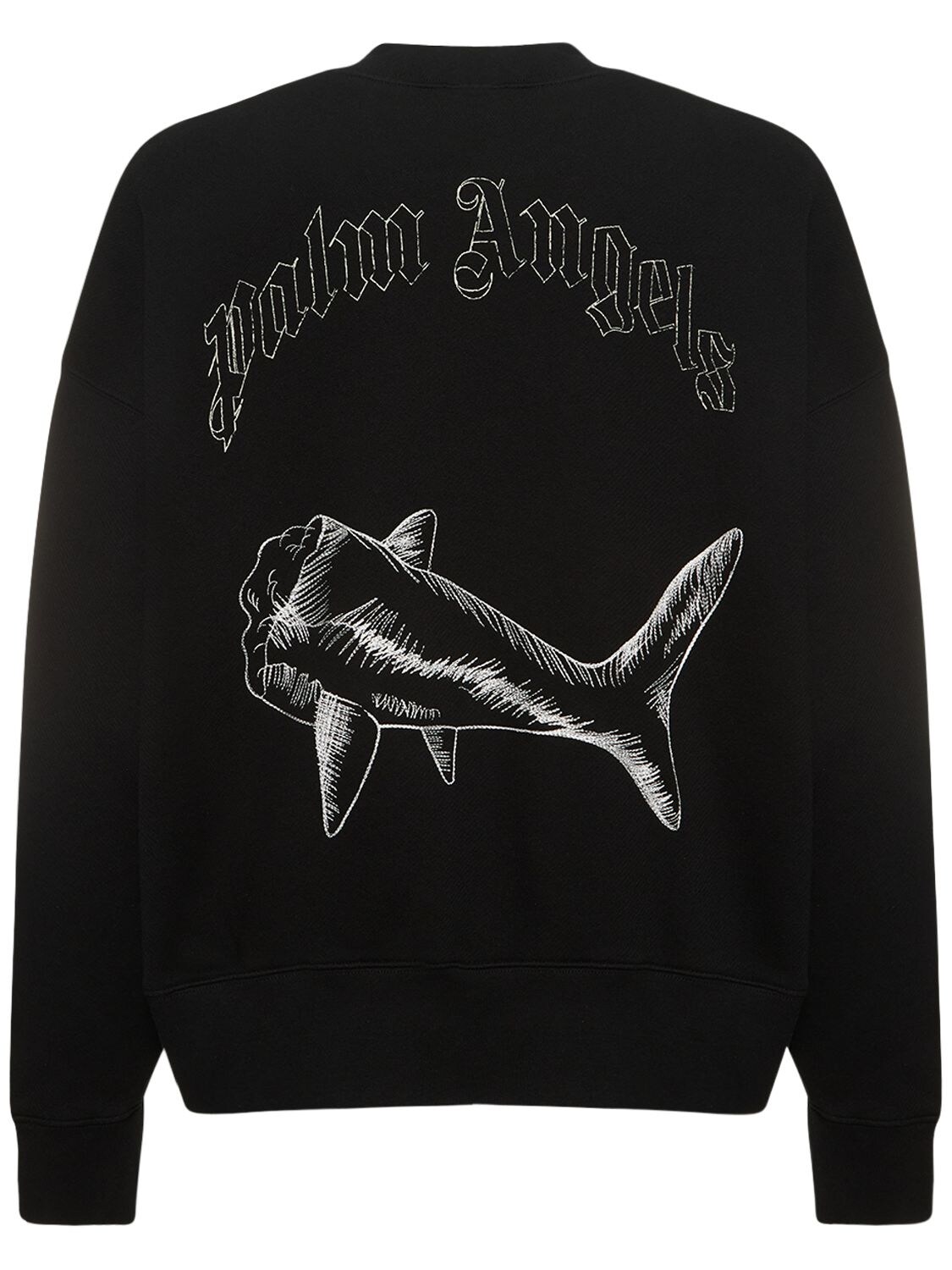 PALM ANGELS Split Shark Crewneck Sweatshirt