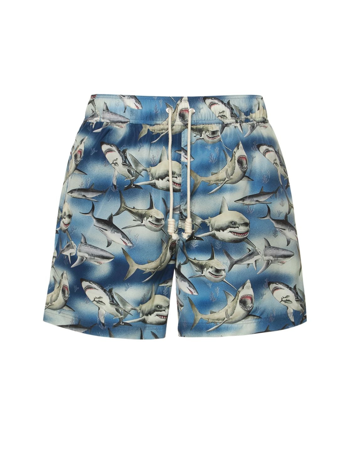 Shark Print Tech Swim Shorts