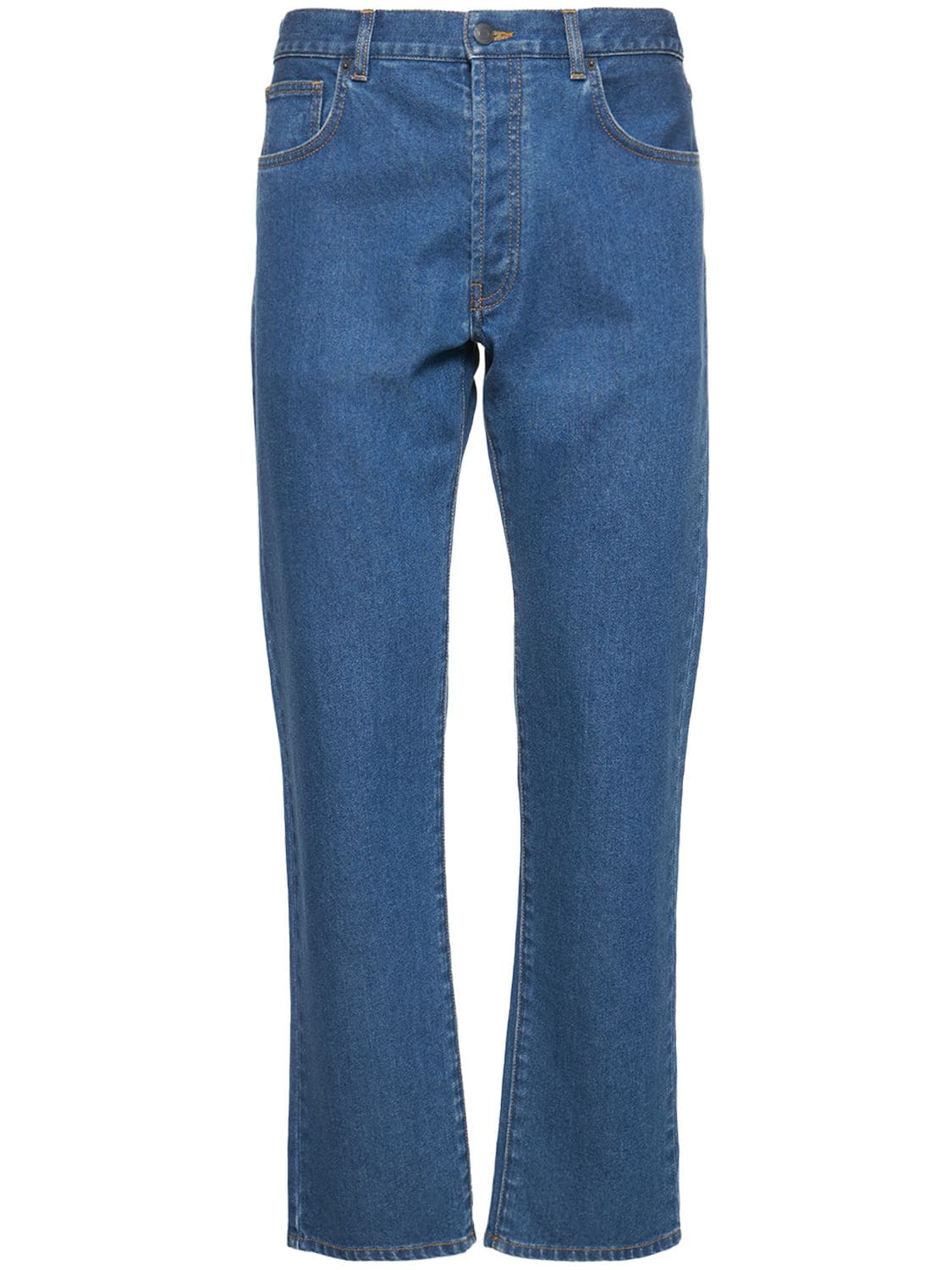 MOSCHINO 20cm Teddy Cotton Denim Straight Jeans