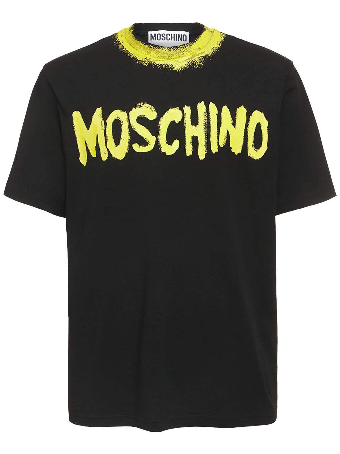 MOSCHINO Logo Print Cotton Jersey T-shirt