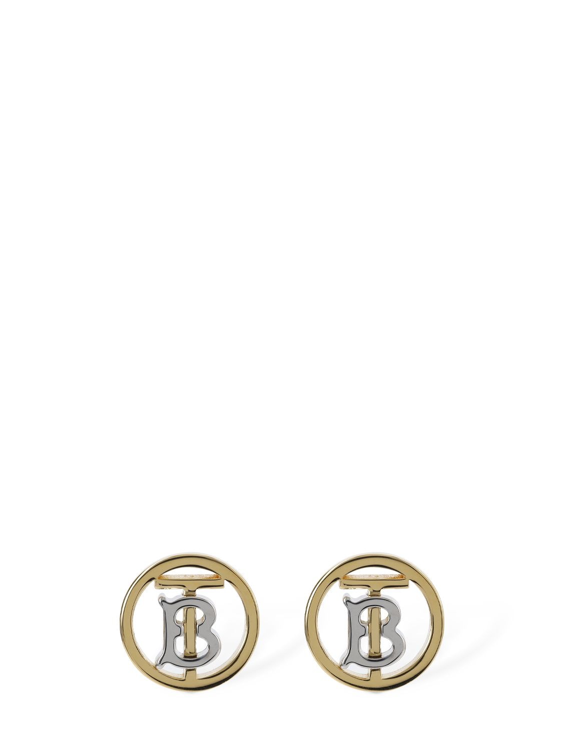 Burberry Mini Tb Stud Earrings In Gold,silver