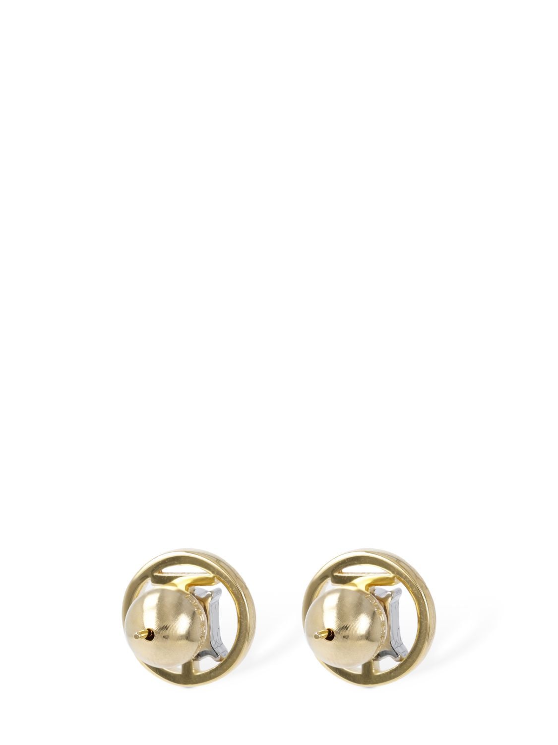 Shop Burberry Mini Tb Stud Earrings In Gold,silver
