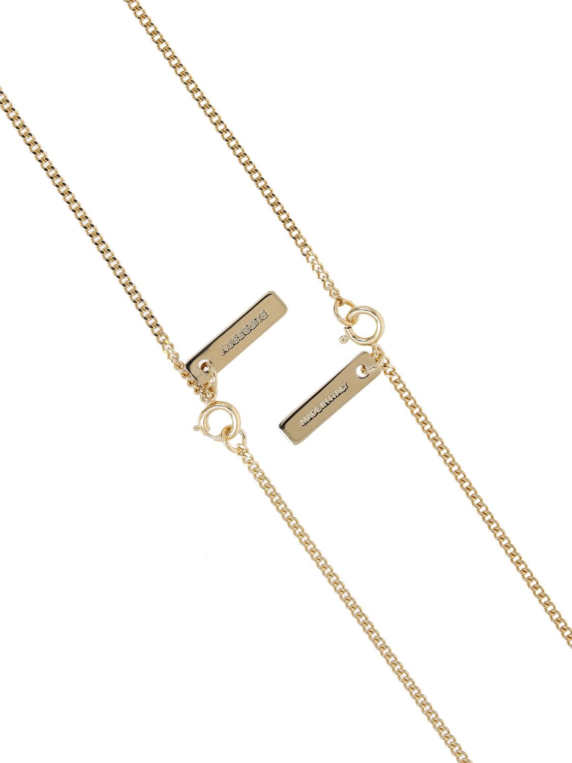 Shop Burberry & Love Letter Necklace In Gold