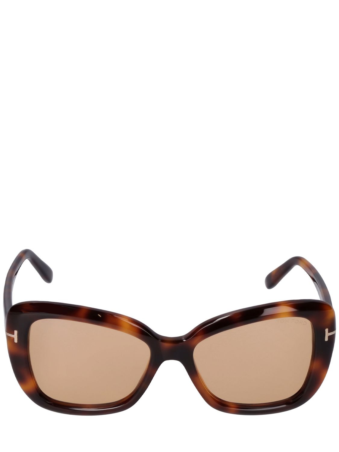 Tom Ford Maeve Butterfly Acetate Sunglasses In Havana,brown