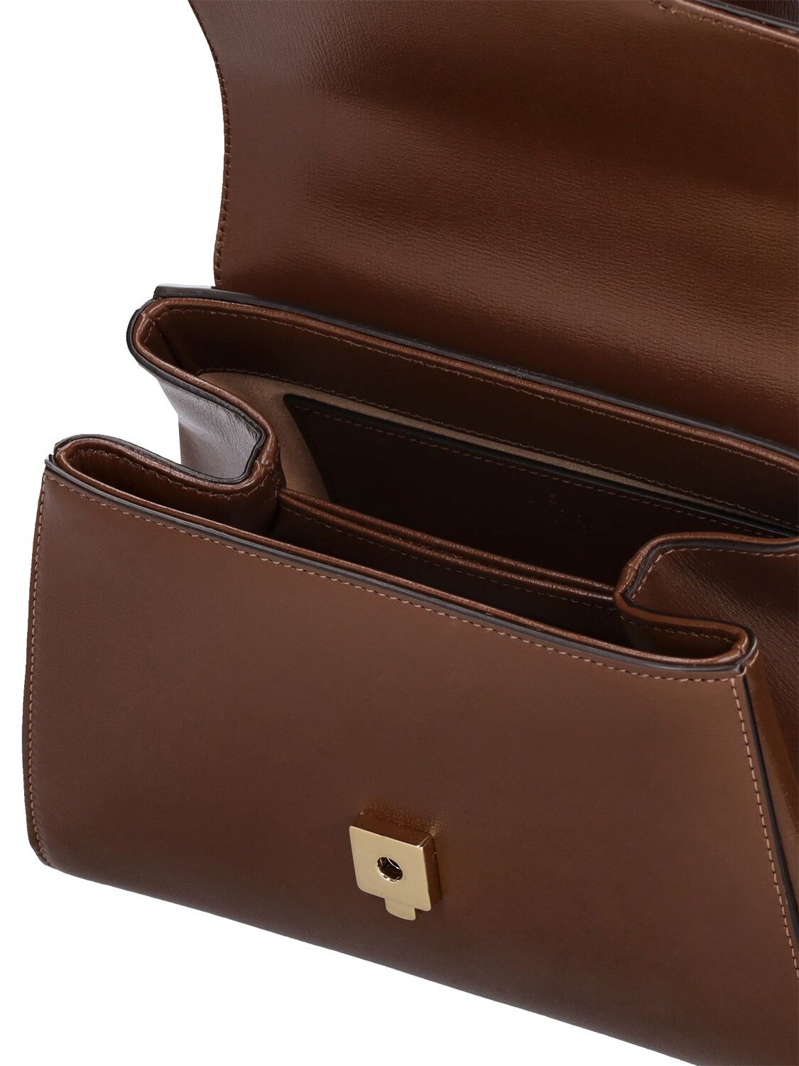 Shop Gucci 1955 Horsebit Leather Top Handle Bag In Brown Sugar