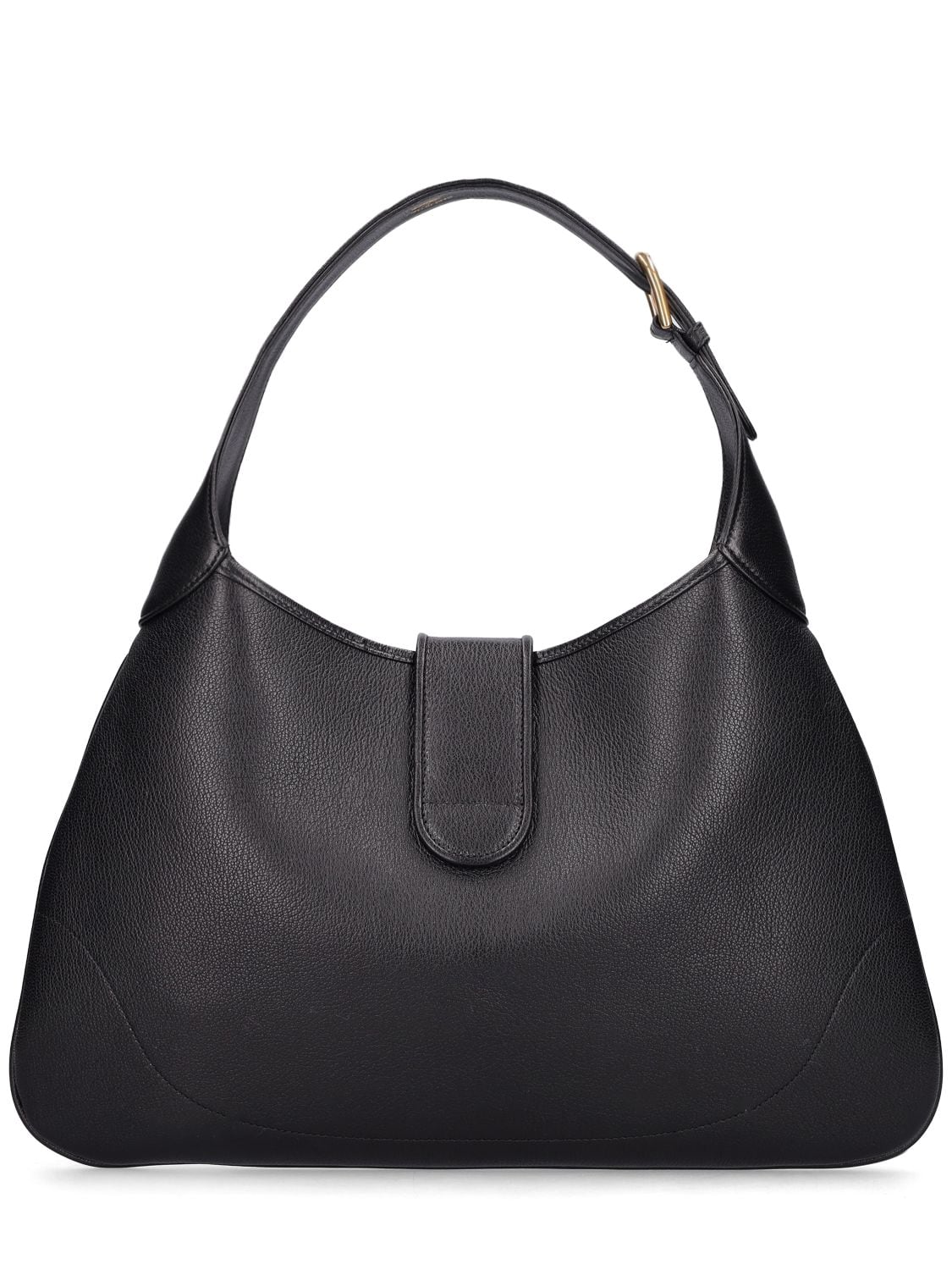 Shop Gucci Aphrodite Leather Hobo Bag In Black