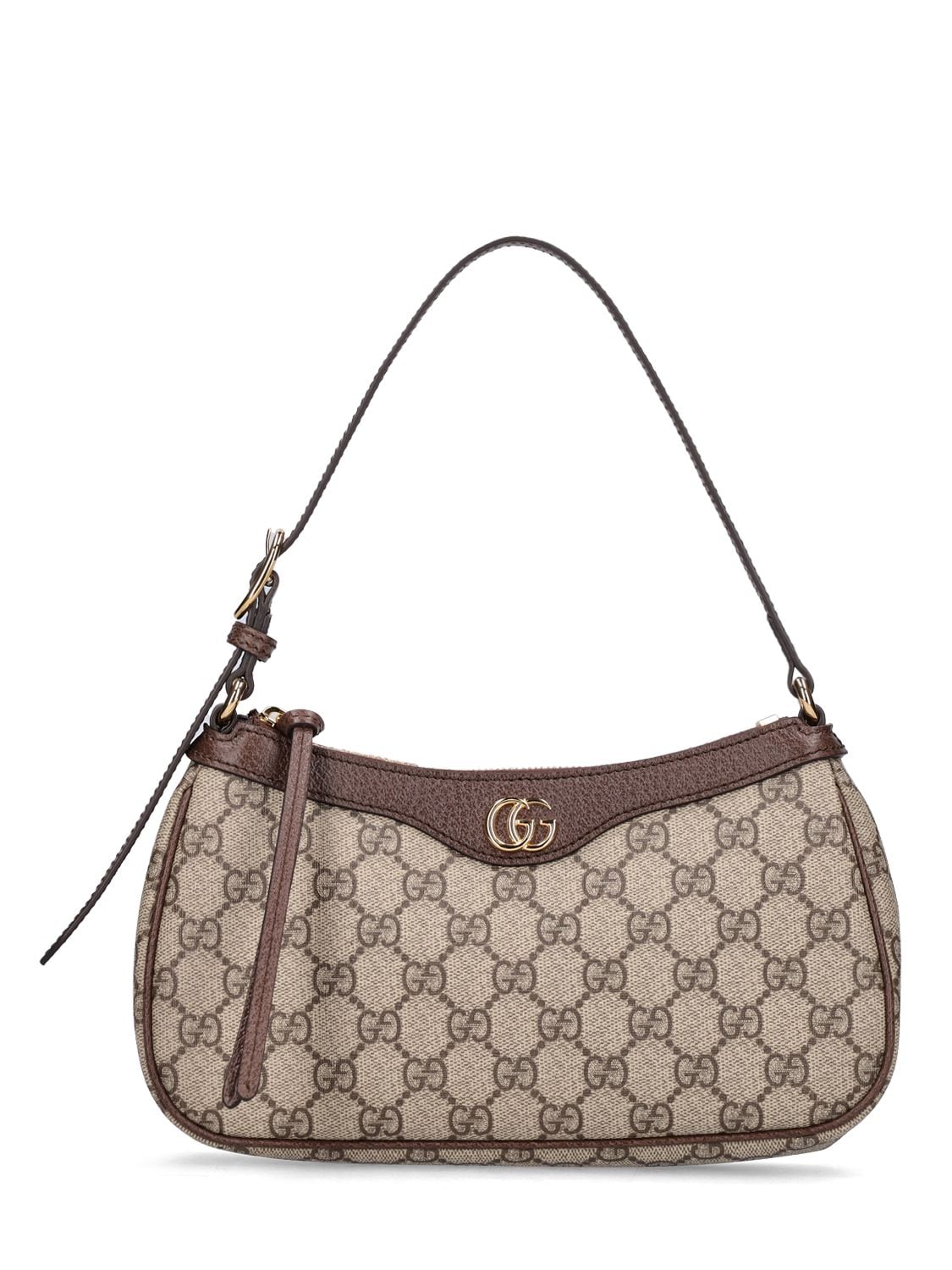 Gucci Ophidia Gg Canvas Shoulder Bag In Beige Ebony