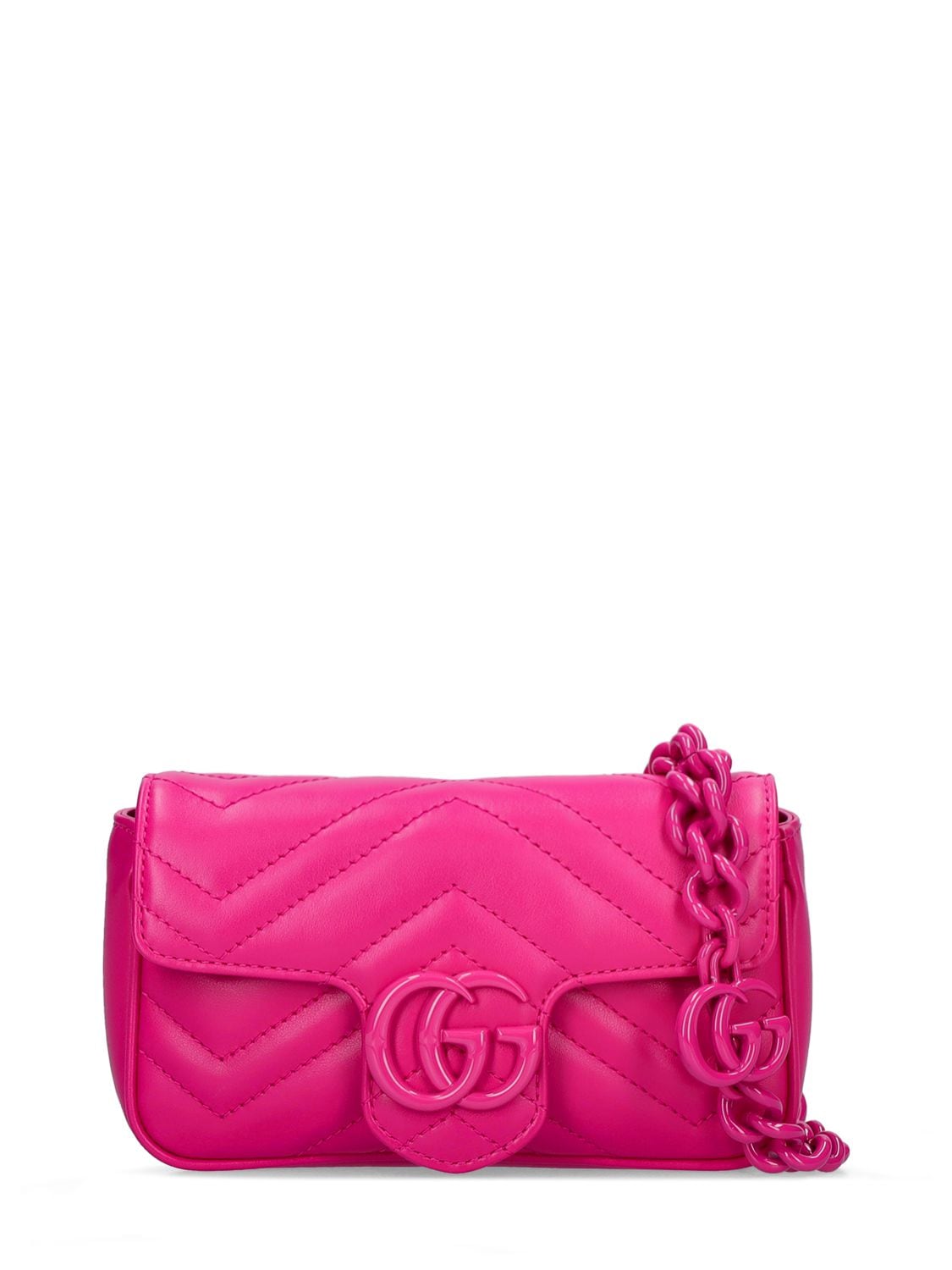 Gucci Gg Marmont Leather Bag In Classic Fuchsia ModeSens