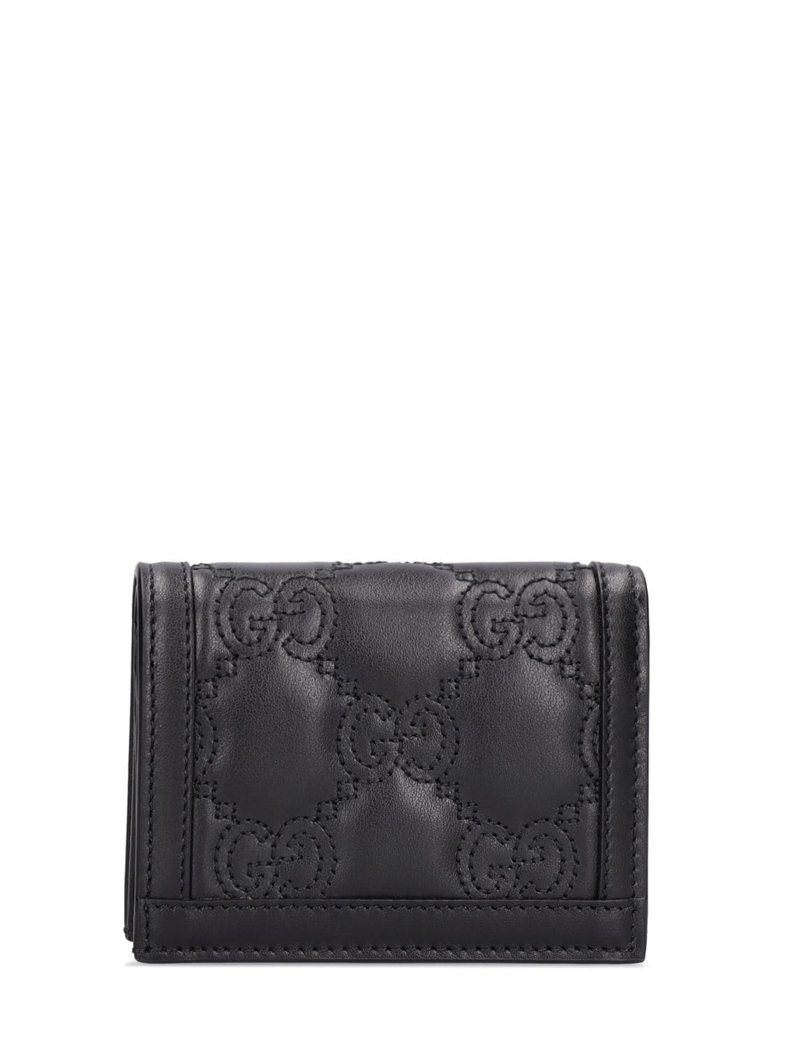 Shop Gucci Matelassé Leather Wallet In Black