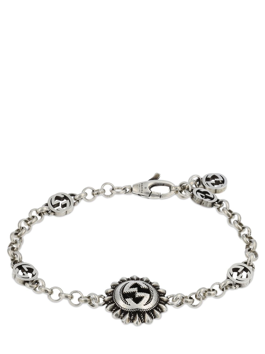 Gucci Interlocking Gg Silver Bracelet In Undefined Modesens 5994