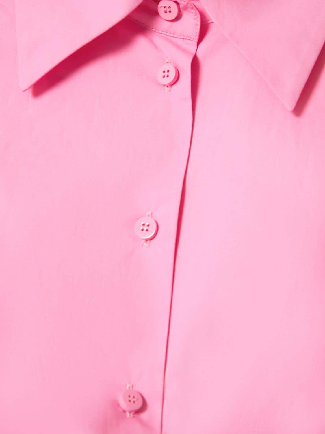 Shop Attico Margot Canvas Shirt Style Mini Dress In Pink
