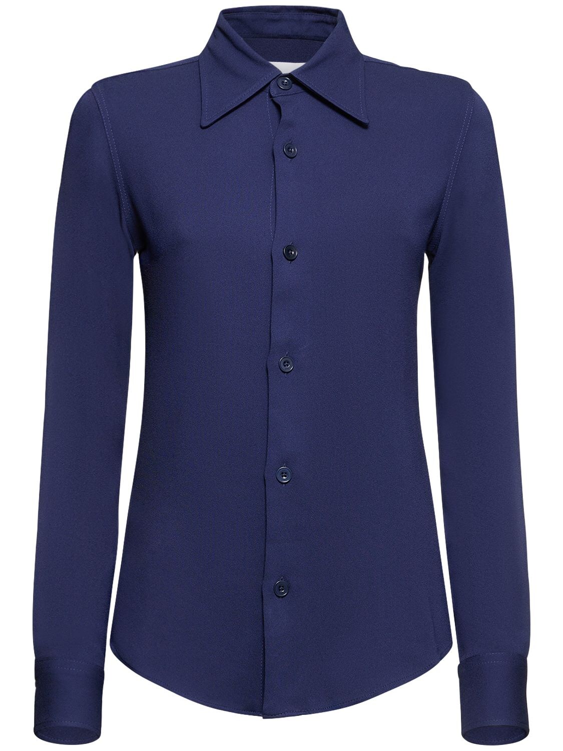 Ami Alexandre Mattiussi Fitted Shirt Blue For Women In Navy Blue