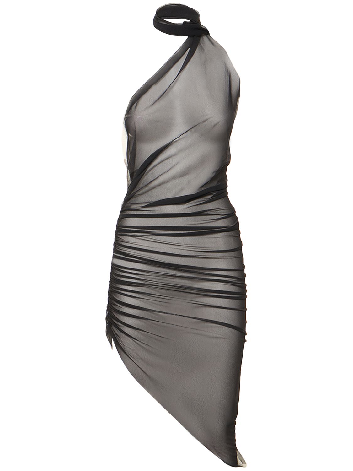 Ludovic De Saint Sernin Black Halter Midi Dress In Black