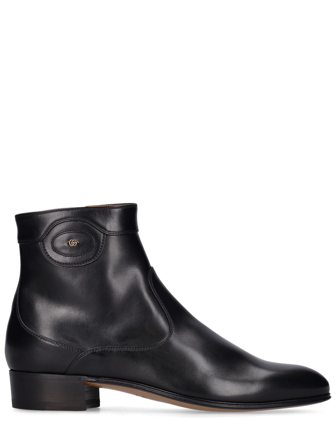 GUCCI ADEL LEATHER ANKLE BOOTS