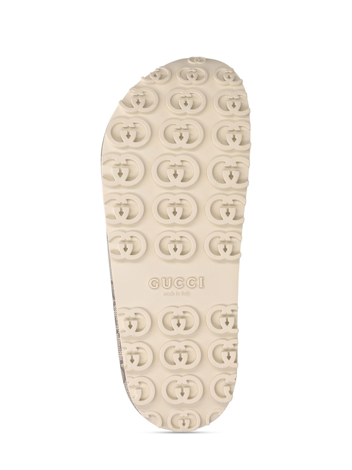 Shop Gucci Miami Interlocking G Rubber Pool Slides In Beige,brown