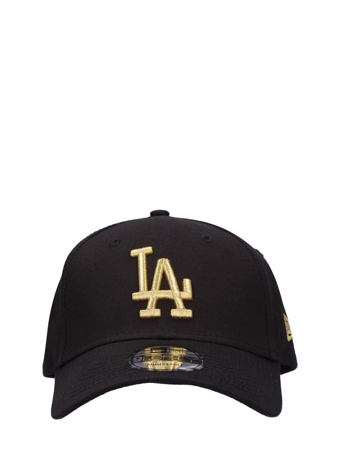 New Era 9forty La Dodgers Metallic Hat In Black