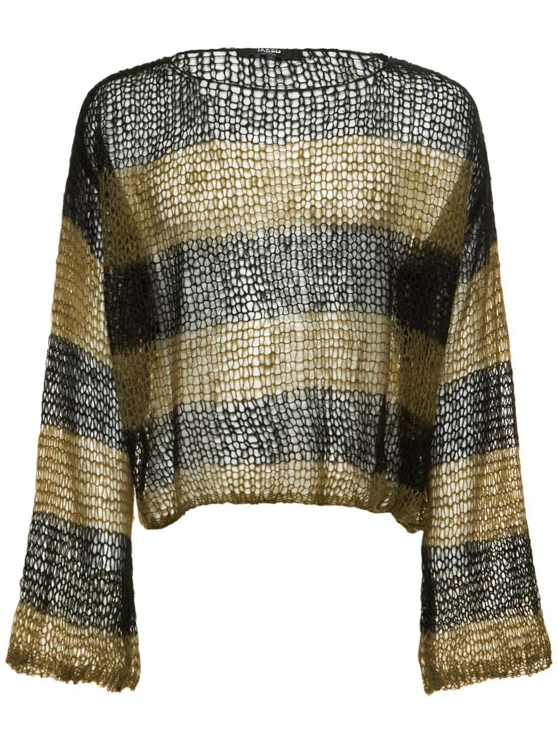 JADED LONDON Striped Knit See Through Sweater