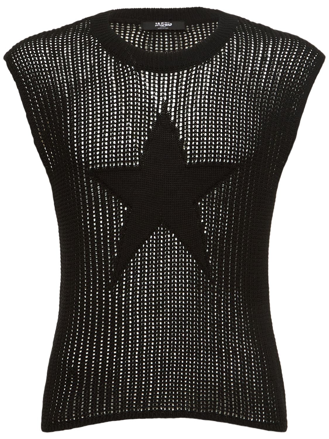 JADED LONDON Sleeveless Star Knit Vest