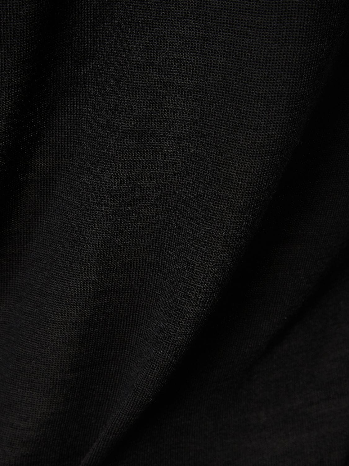 Shop Ag Nina Extra Fine Wool & Silk Polo In Black
