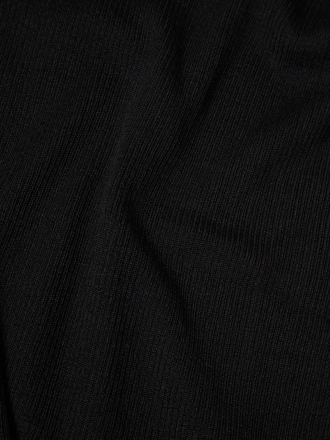 Shop Ag Sofia Ribbed Wool & Silk Tank Top In Black