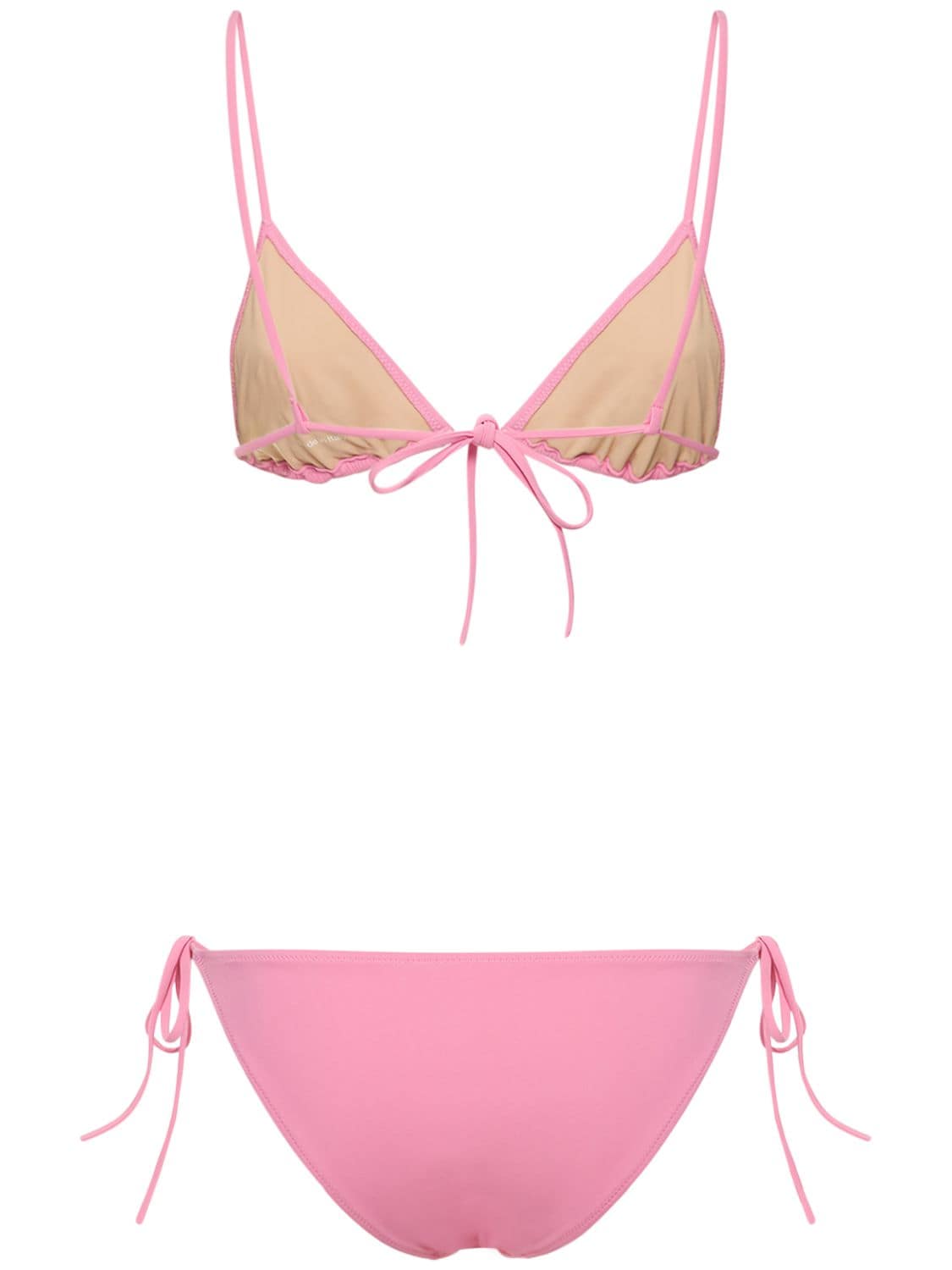 Shop Lido Venti Self-tie Triangle Bikini In Pink
