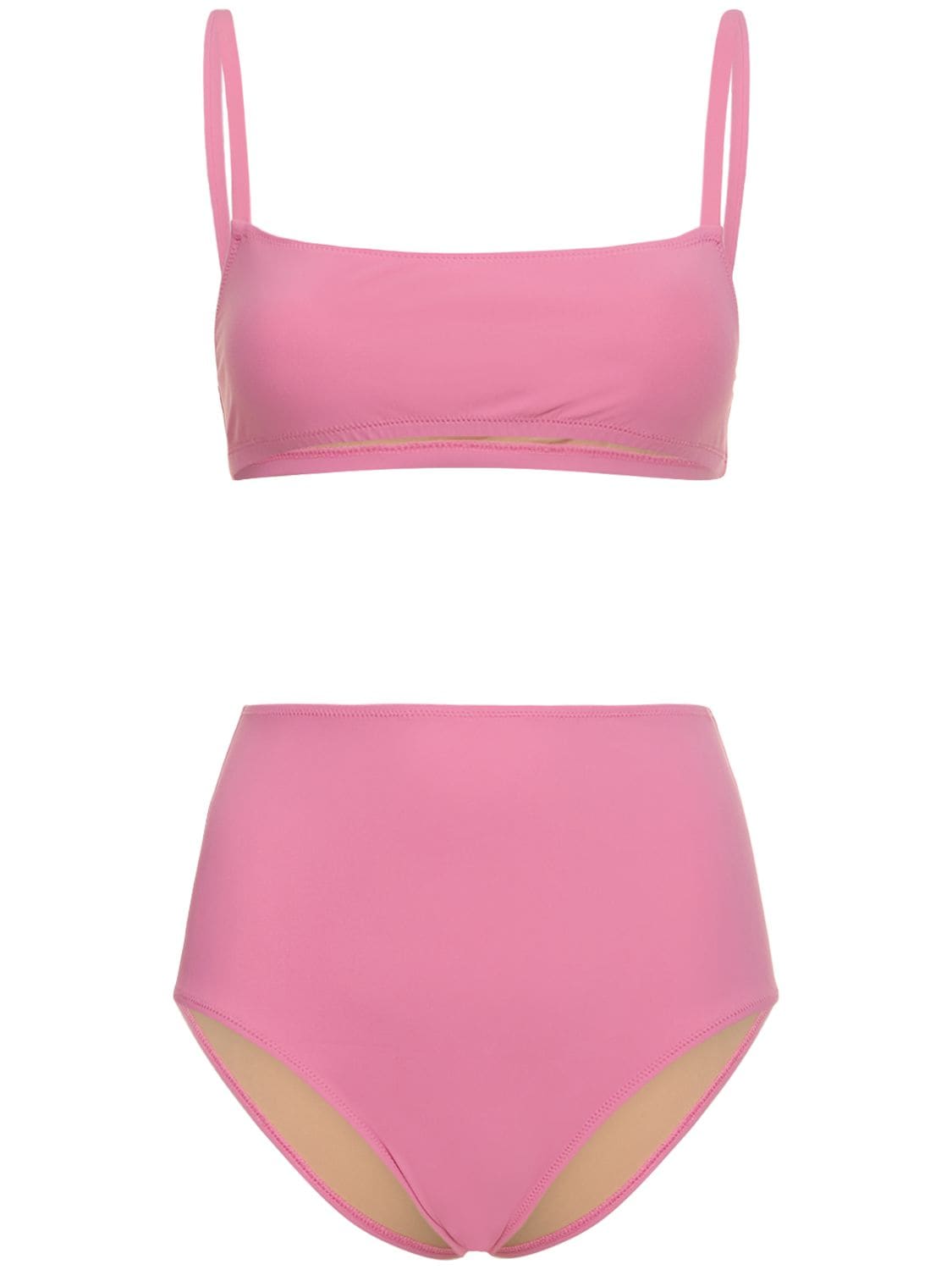 Lido Undici Bralette & High Rise Bikini In Pink