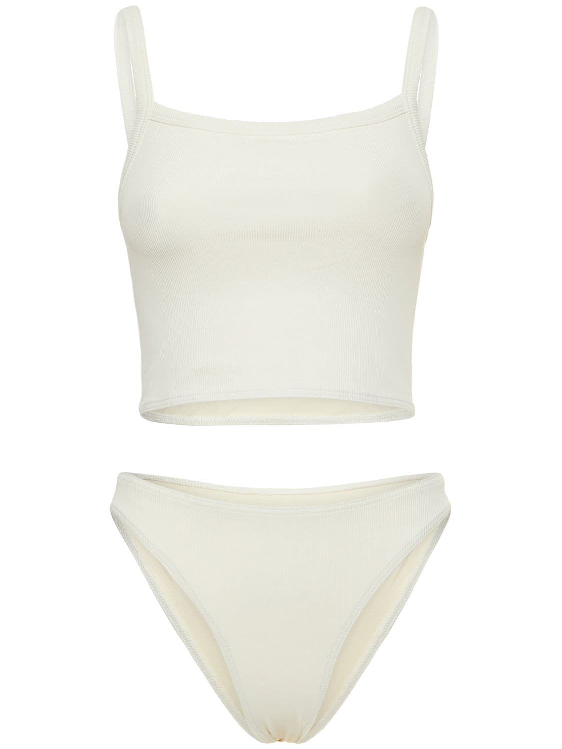 Lido Quaranta Ribbed Bikini In White