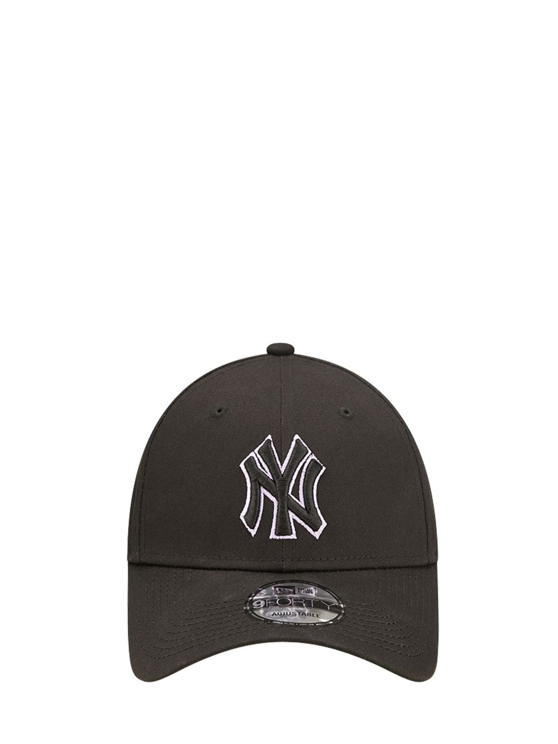 New Era Ny Team Outline 9forty Cotton Cap In Black | ModeSens