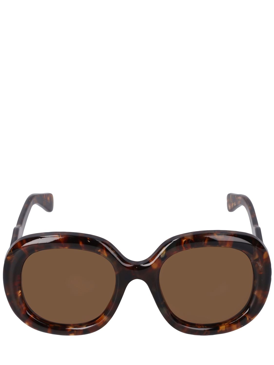 Chloé Reace Round Bio-acetate Sunglasses In Havana,brown
