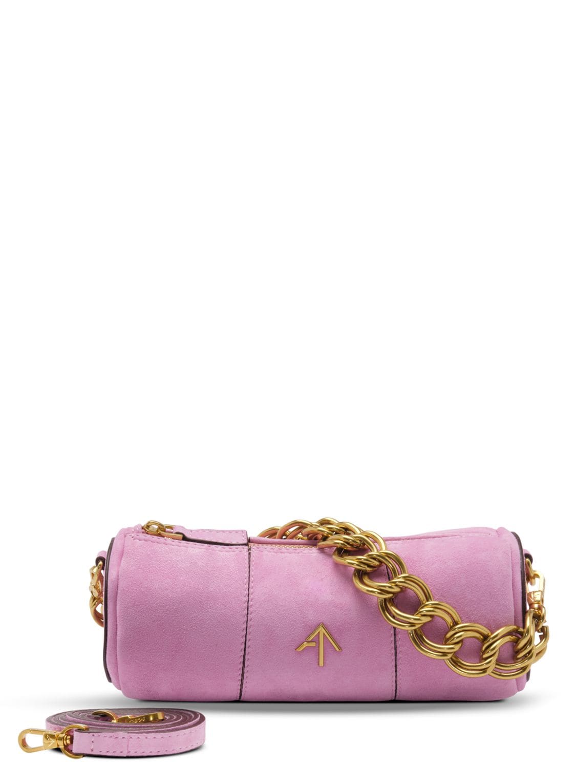 Mini Cylinder Bag in Pink Leather