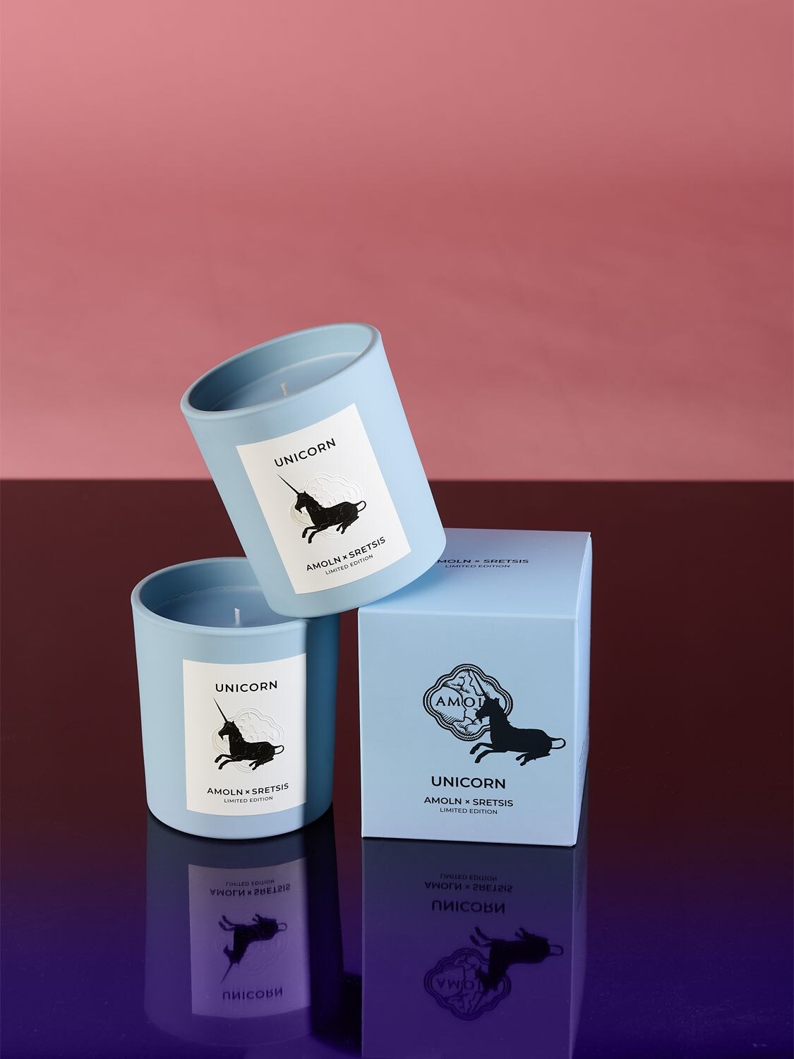 Shop Amoln Unicorn Limited Edition Scented Candle In Blue