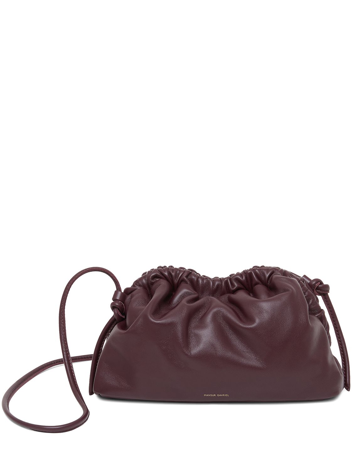 Mansur Gavriel Mini Cloud Clutch Bag In Plum