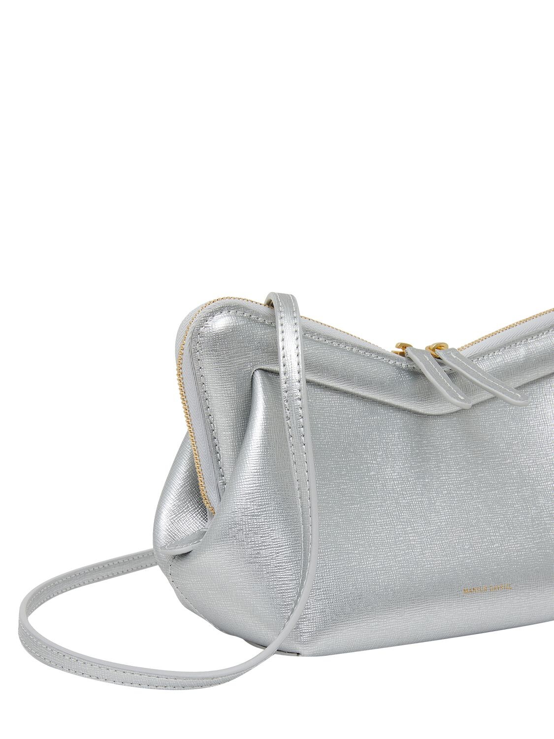 Mansur Gavriel Small Metallic Leather Zip Top Tote