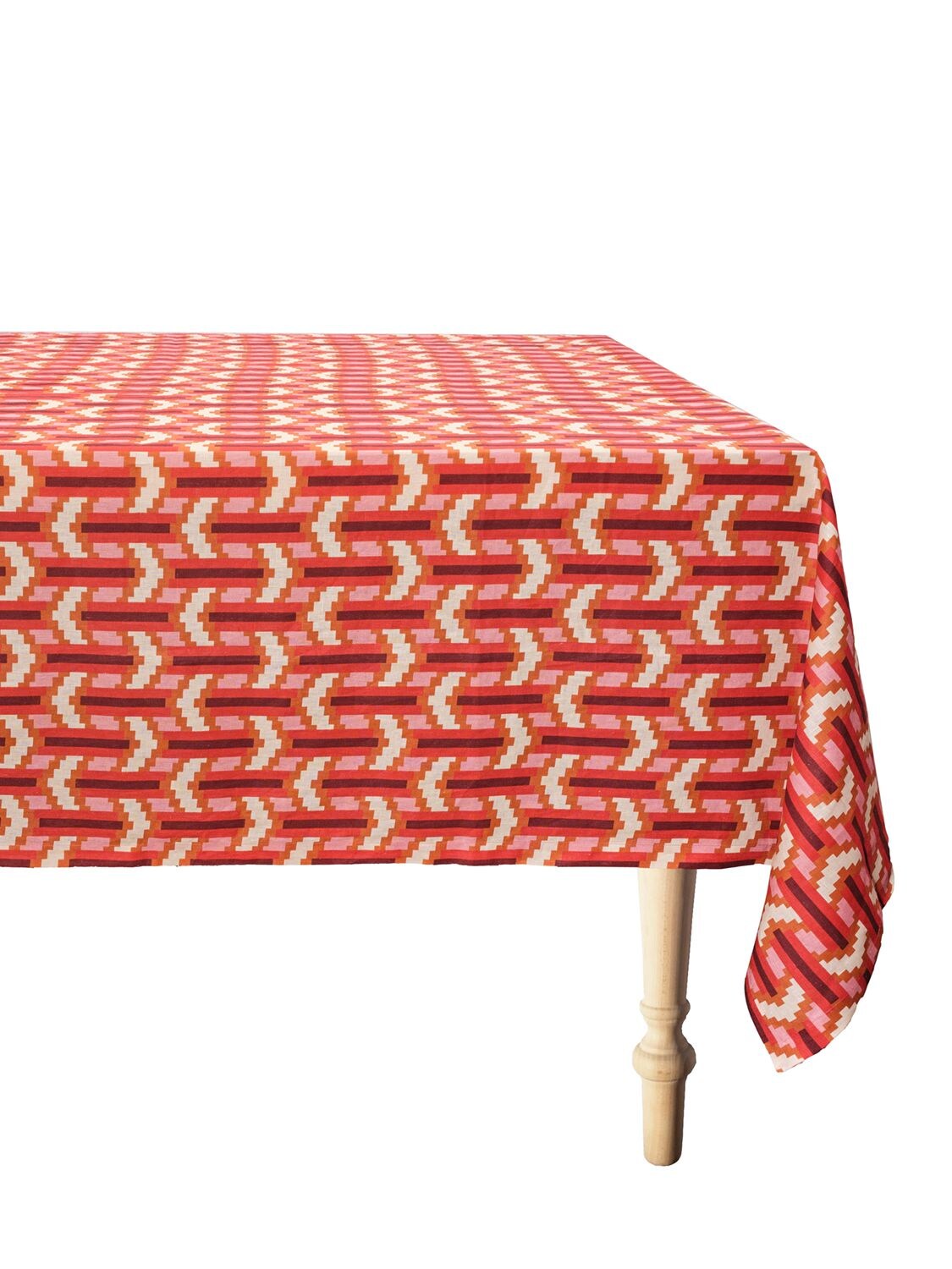 Shop Cabana Chevron Rectangular Tablecloth In Red