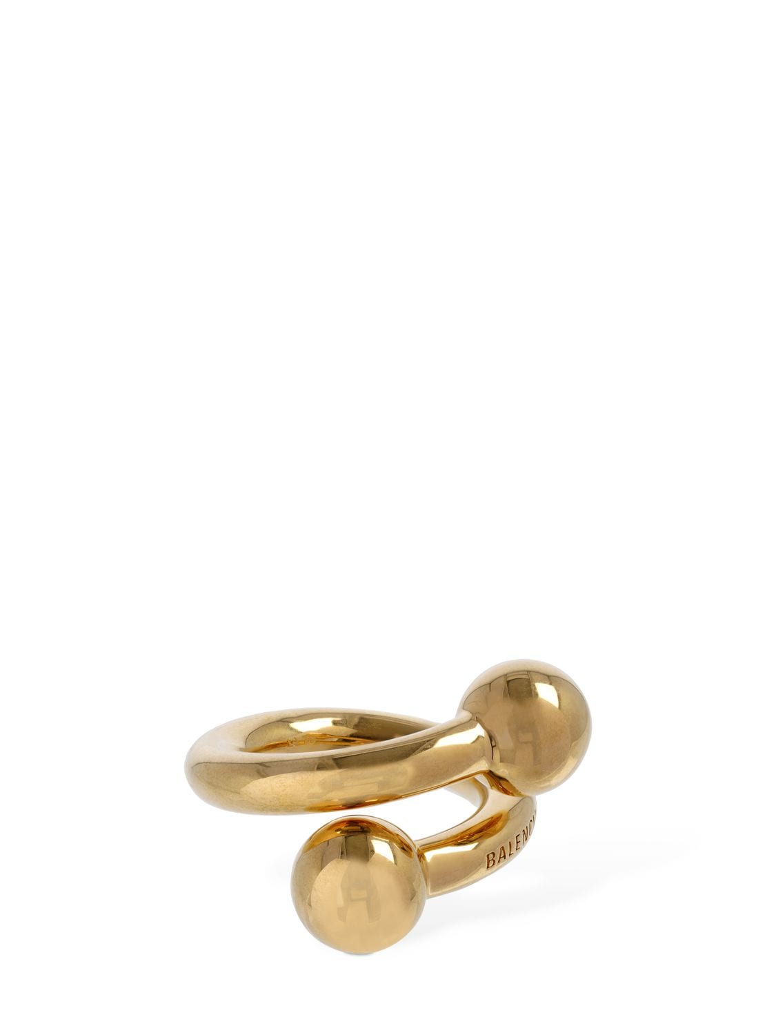 Balenciaga Skate Brass Ring In Gold