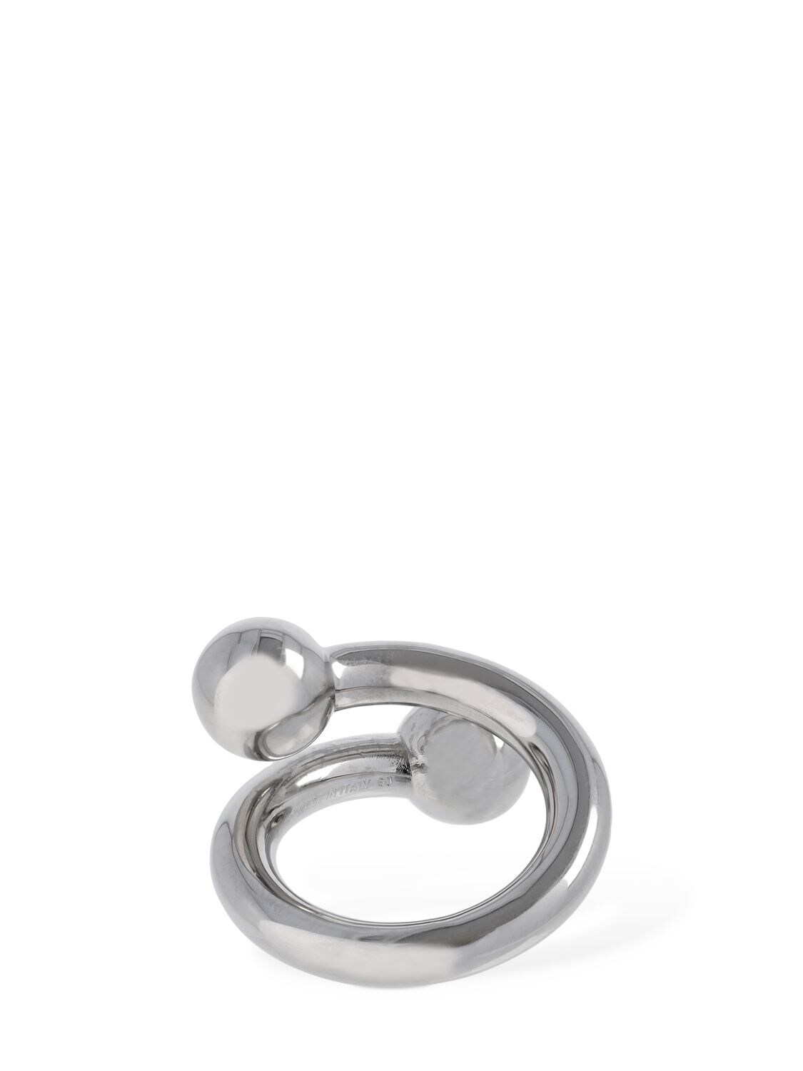 Shop Balenciaga Skate Brass Ring In Silver